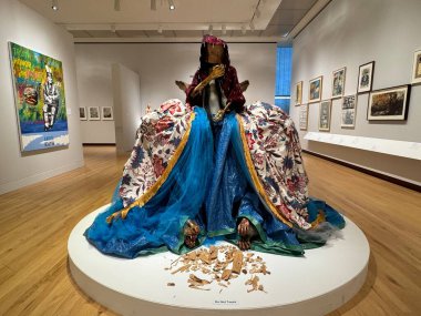 NEW BRITAIN, CT - 4 Mayıs: 4 Mayıs 2024 'te Connecticut' taki Yeni Britanya Amerikan Sanatları Müzesi 'nde sergi.