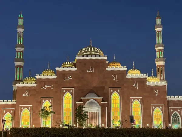 stock image DUBAI, UAE - DEC 30: Al Salam Mosque at Al Barsha in Dubai, UAE, as seen on Dec 30, 2023.