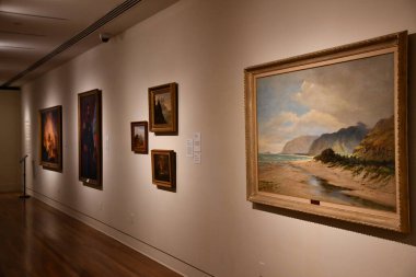 HONOLULU, HI - 20 AUG: 20 Ağustos 2022 'de Hawaii' deki Honolulu Sanat Müzesi 'nde görüldüğü gibi.