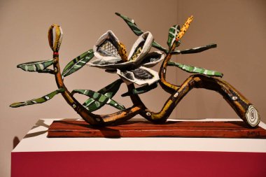 HONOLULU, HI - 20 AUG: Çapraz Tozlaşma - Hawaii 'deki Honolulu Sanat Müzesi' nde 20 Ağustos 2022 'de görüldüğü üzere Koleksiyon Sergisi' nde Çiçekler.