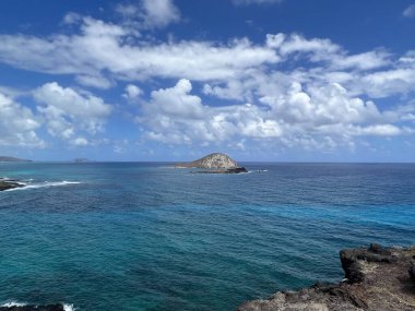 Hawaii 'deki Oahu adasındaki Makapuu Gözcüsünden görüntü
