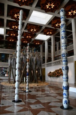 ABU DHABI, BAE - 31 Aralık 2023 'te BAE' deki Abu Dabi Kültür Vakfı 'nda sergi.