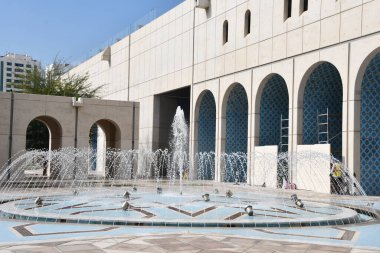 ABU DHABI, UAE - DEC 31: Abu Dhabi Cultural Foundation in the UAE, as seen on Dec 31, 2023.