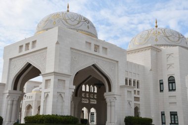 ABU DHABI, BAE - 31 Aralık 2023 'te Abu Dabi, BAE' de Birleşik Arap Emirlikleri 'nin Qasr Al-Watan başkanlık sarayı.