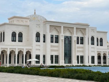 ABU DHABI, BAE - 31 Aralık 2023 'te Abu Dabi, BAE' de Birleşik Arap Emirlikleri 'nin Qasr Al-Watan başkanlık sarayı.