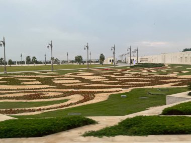 ABU DHABI, BAE - 31 Aralık 2023 'te Abu Dabi, BAE' de Birleşik Arap Emirlikleri 'nin Qasr Al-Watan başkanlık sarayı.