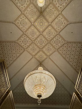 ABU DHABI, BAE - 31 Aralık 2023 'te Abu Dabi, BAE' de Birleşik Arap Emirlikleri 'nin Qasr Al-Watan başkanlık sarayı.