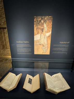 ABU DHABI, BAE - 31 Aralık 2023 tarihinde Abu Dabi, BAE 'de Birleşik Arap Emirlikleri' nin Qasr Al-Watan başkanlık sarayında Bilgi Evi sergisi.