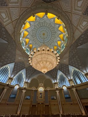 ABU DHABI, BAE - 31 Aralık 2023 'te Abu Dabi, BAE' de Birleşik Arap Emirlikleri 'nin Qasr Al-Watan başkanlık sarayındaki İşbirliği Salonu' nun Ruhu.