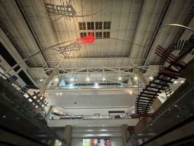 DENVER, CO - JUN 14: Terminal building at Denver International Airport in Colorado, as seen on June 14, 2024. clipart