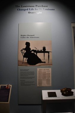 ST LOUIS, MO - 7 Temmuz 2023 'te St. Louis, Missouri' deki Geçit Kemeri Müzesi 'nde sergi.