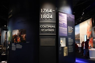 ST LOUIS, MO - 7 Temmuz 2023 'te St. Louis, Missouri' deki Geçit Kemeri Müzesi 'nde sergi.