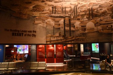 ST LOUIS, MO - 7 Temmuz 2023 'te St. Louis, Missouri' deki Geçit Kemeri Müzesi 'nde sergi.