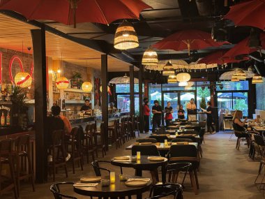 NEW HAVEN CT - 2 Haziran 2024 'te görüldüğü gibi New Haven, Connecticut' taki Noa Asya restoranı.