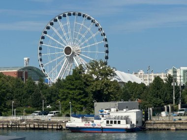 Chicago, Illinois 'deki Donanma İskelesinde Centennial Wheel, 3 Temmuz 2024' te görüldüğü gibi..