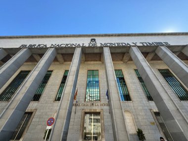 MADRID, SPAIN - AUG 15: Casa de la Moneda Museum (National Mint and Stamp Factory) in Madrid, Spain, as seen on Aug 15, 2024. clipart