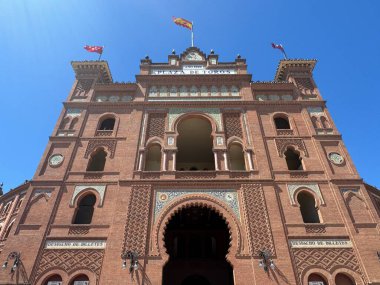 15 Ağustos 2024 'te Madrid, İspanya' da Plaza de Toros de Las Ventas boğa güreşi ringinde görüldü..