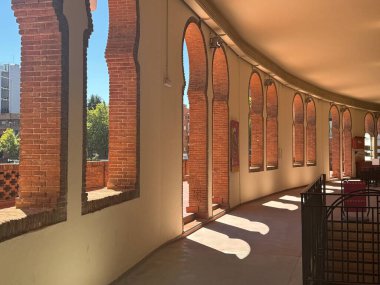 15 Ağustos 2024 'te Madrid, İspanya' da Plaza de Toros de Las Ventas boğa güreşi ringinde görüldü..