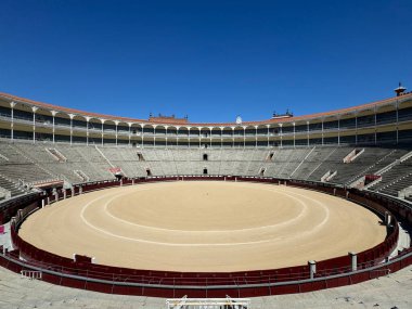15 Ağustos 2024 'te Madrid, İspanya' da Plaza de Toros de Las Ventas boğa güreşi ringinde görüldü..