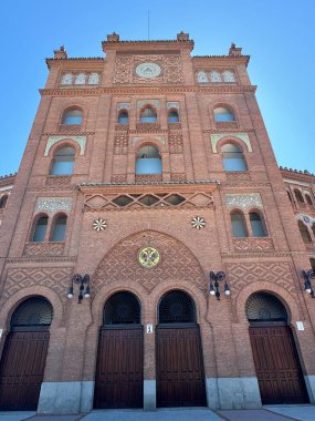 15 Ağustos 2024 'te Madrid, İspanya' da Plaza de Toros de Las Ventas boğa güreşi ringinde görüldü..