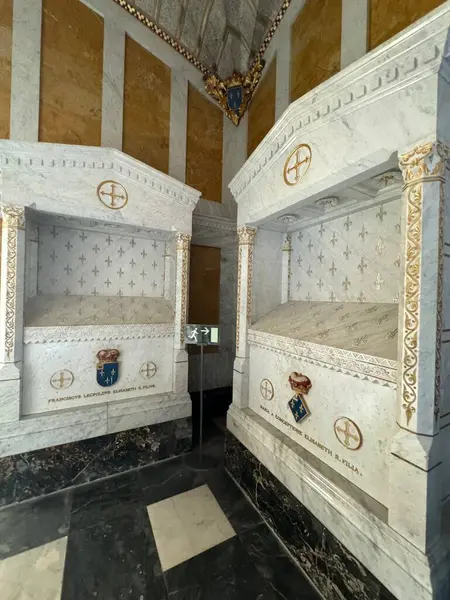 stock image EL ESCORIAL, SPAIN - AUG 15: Pantheon of The Kings at the Royal Site of San Lorenzo de El Escorial near Madrid in Spain, as seen on Aug 15, 2024.