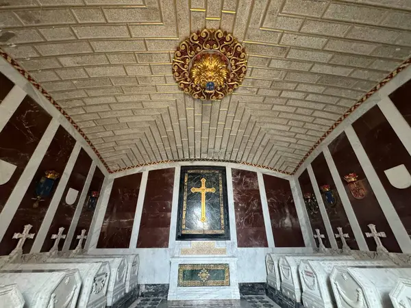 stock image EL ESCORIAL, SPAIN - AUG 15: Pantheon of The Kings at the Royal Site of San Lorenzo de El Escorial near Madrid in Spain, as seen on Aug 15, 2024.