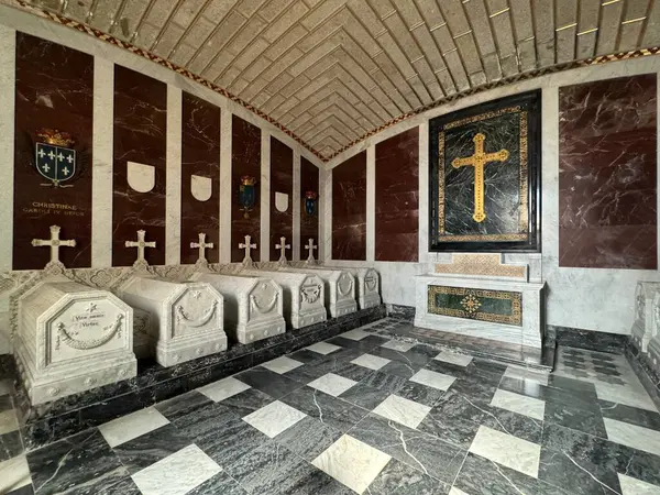 stock image EL ESCORIAL, SPAIN - AUG 15: Pantheon of The Kings at the Royal Site of San Lorenzo de El Escorial near Madrid in Spain, as seen on Aug 15, 2024.