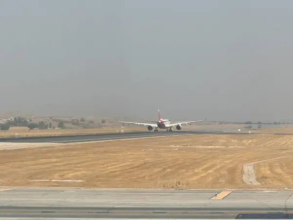 stock image MADRID, SPAIN - AUG 19: Iberia Airlines Plane at Adolfo Suarez MadridBarajas Airport in Spain, as seen on Aug 19, 2024.