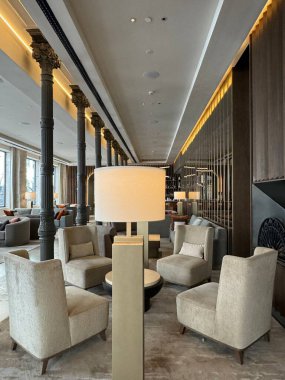 MADRID, İspanya - 18 AUG: 18 Ağustos 2024 'te İspanya' nın Madrid şehrinde JW Marriott Madrid otelinde görüldü..