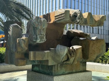 MADRID, SPAIN - 18 AUG: La Fuente y el Ro Madrid, İspanya, 18 Ağustos 2024 'te görüldüğü gibi.