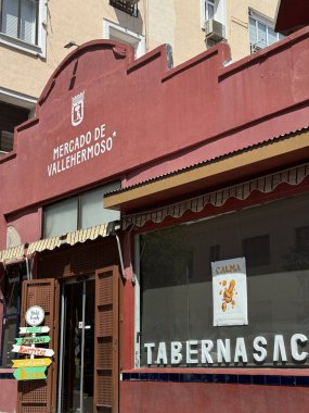 MADRID, SPAIN - AUG 18: Mercado de Vallerhermoso in Madrid, Spain, as seen on Aug 18, 2024. clipart