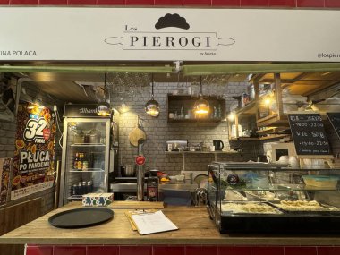 MADRID, İSPAN - 18 AUG: Madrid 'deki Pierogi Restoranı, 18 Ağustos 2024.