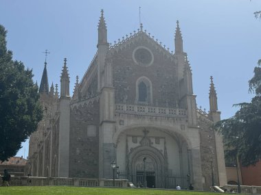 MADRID, SPAIN - AUG 11: Church of San Jeronimo el Real in Madrid, Spain, as seen on Aug 11, 2024. clipart