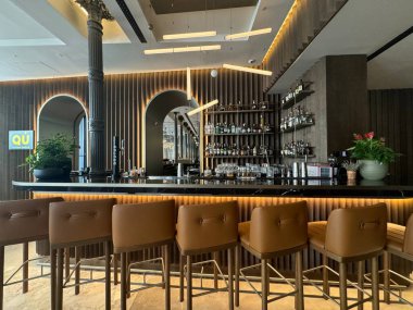 MADRID, İspanya - 18 AUG: 18 Ağustos 2024 'te İspanya' nın Madrid şehrinde JW Marriott Madrid otelinde görüldü..