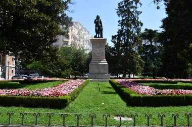 MADRID, SPAIN - 11 AUG: Madrid, İspanya 'daki Bartolome Esteban Murillo Anıtı, 11 Ağustos 2024.