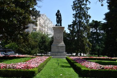 MADRID, SPAIN - 11 AUG: Madrid, İspanya 'daki Bartolome Esteban Murillo Anıtı, 11 Ağustos 2024.