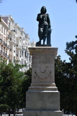 MADRID, SPAIN - 11 AUG: Madrid, İspanya 'daki Bartolome Esteban Murillo Anıtı, 11 Ağustos 2024.