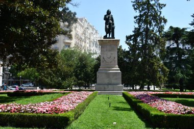 MADRID, SPAIN - 11 AUG: Madrid, İspanya 'daki Bartolome Esteban Murillo Anıtı, 11 Ağustos 2024.