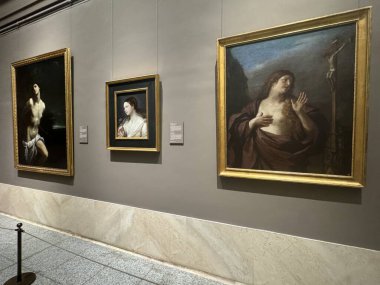 MADRID, SPAIN - 11 AUG: Madrid, İspanya 'daki Del Prado Müzesi' nde sergi, 11 Ağustos 2024.