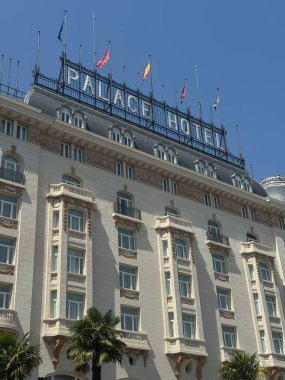 MADRID, İspanya - 11 AUG İspanya 'da Palace Hotel, 11 Ağustos 2024' te görüldüğü gibi.