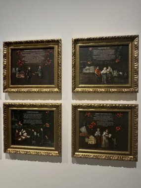 MADRID, SPAIN - 12 AUG: Madrid, İspanya 'daki Reina Sofia Müzesi' nde sergi, 12 Ağustos 2024.