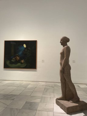 MADRID, SPAIN - 12 AUG: Madrid, İspanya 'daki Reina Sofia Müzesi' nde sergi, 12 Ağustos 2024.