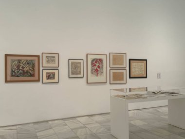 MADRID, SPAIN - 12 AUG: Madrid, İspanya 'daki Reina Sofia Müzesi' nde sergi, 12 Ağustos 2024.