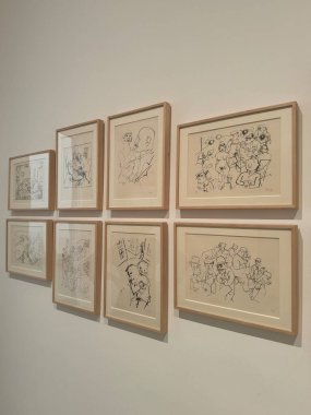 MADRID, SPAIN - 12 AUG: Madrid, İspanya 'daki Reina Sofia Müzesi' nde sergi, 12 Ağustos 2024.