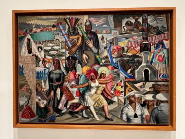 MADRID, SPAIN - 12 AUG: Madrid, İspanya 'daki Reina Sofia Müzesi' nde sergi, 12 Ağustos 2024.