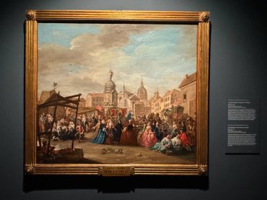 MADRID, İspanya - 12 AUG: In Motion - Taşımacılık ve Diğer Araçlar sergisi Madrid, İspanya 'daki Kraliyet Koleksiyonları Galerisi' nde, 12 Ağustos 2024 'te görüldüğü gibi.