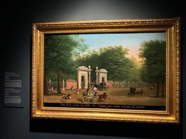 MADRID, İspanya - 12 AUG: In Motion - Taşımacılık ve Diğer Araçlar sergisi Madrid, İspanya 'daki Kraliyet Koleksiyonları Galerisi' nde, 12 Ağustos 2024 'te görüldüğü gibi.