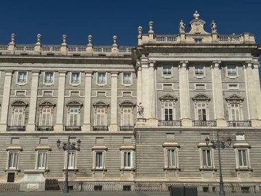 MADRID, SPAIN - AUG 12: Royal Palace of Madrid in Spain, as seen on Aug 12, 2024. clipart