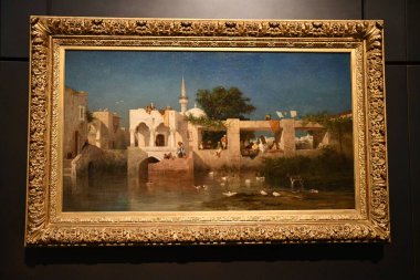 ABU DHABI, BAE - 1 Ocak 2024 'te Abu Dabi, BAE' deki Louvre Müzesinde sergi.