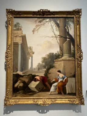 ABU DHABI, BAE - 1 Ocak 2024 'te Abu Dabi, BAE' deki Louvre Müzesinde sergi.